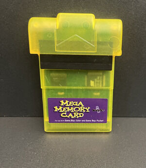InterAct Mega Memory Card Yellow Nintendo Game Boy Color Pocket UNTESTED AS-IS